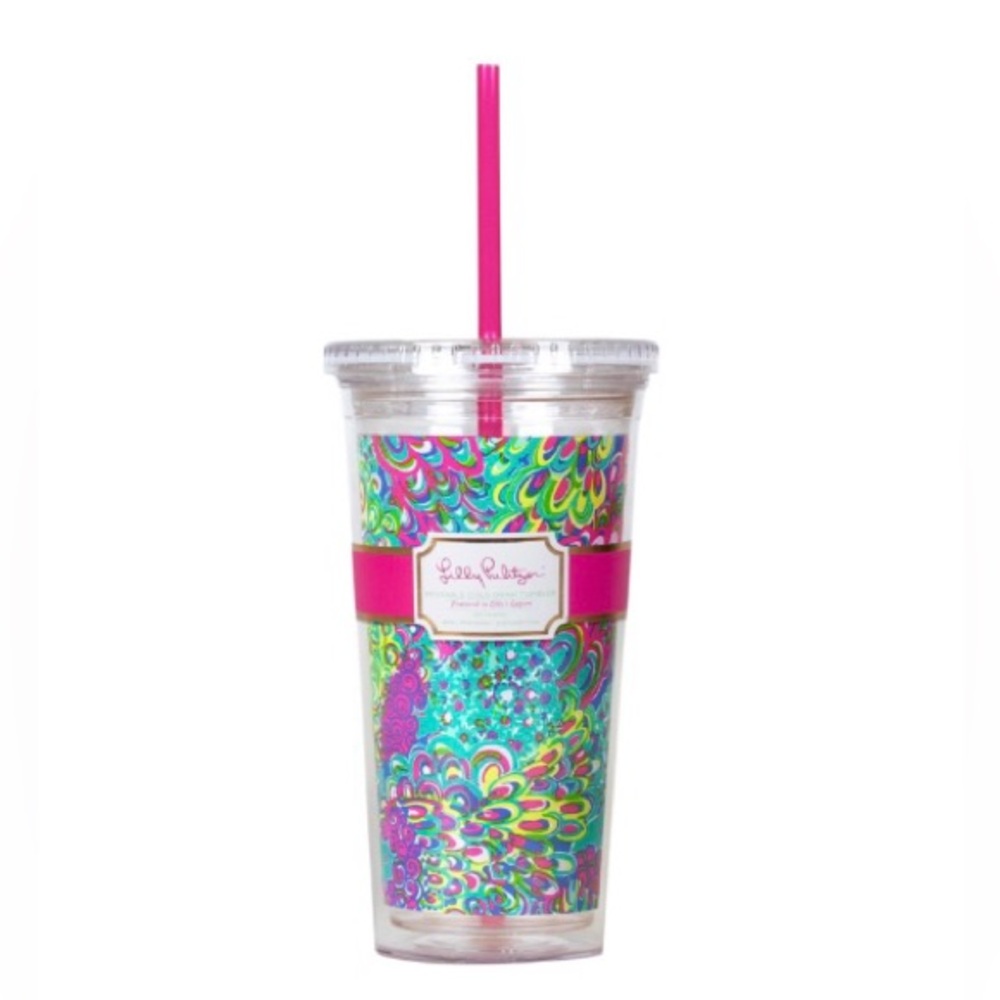 Lilly Pulitzer Colorful 20oz. Tumbler with Straw NWT